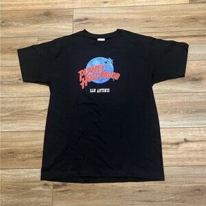 VTG Planet Hollywood Graphic T Shirt Adult LARGE Black Logo 1991 90s Movies